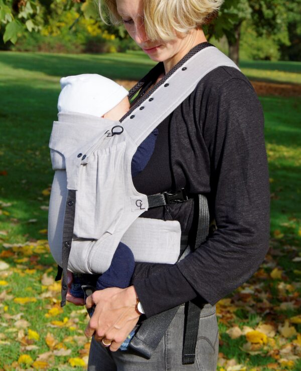 Babytrage CarryLauretta Elephant Grey Full-Buckle Baby Carrier